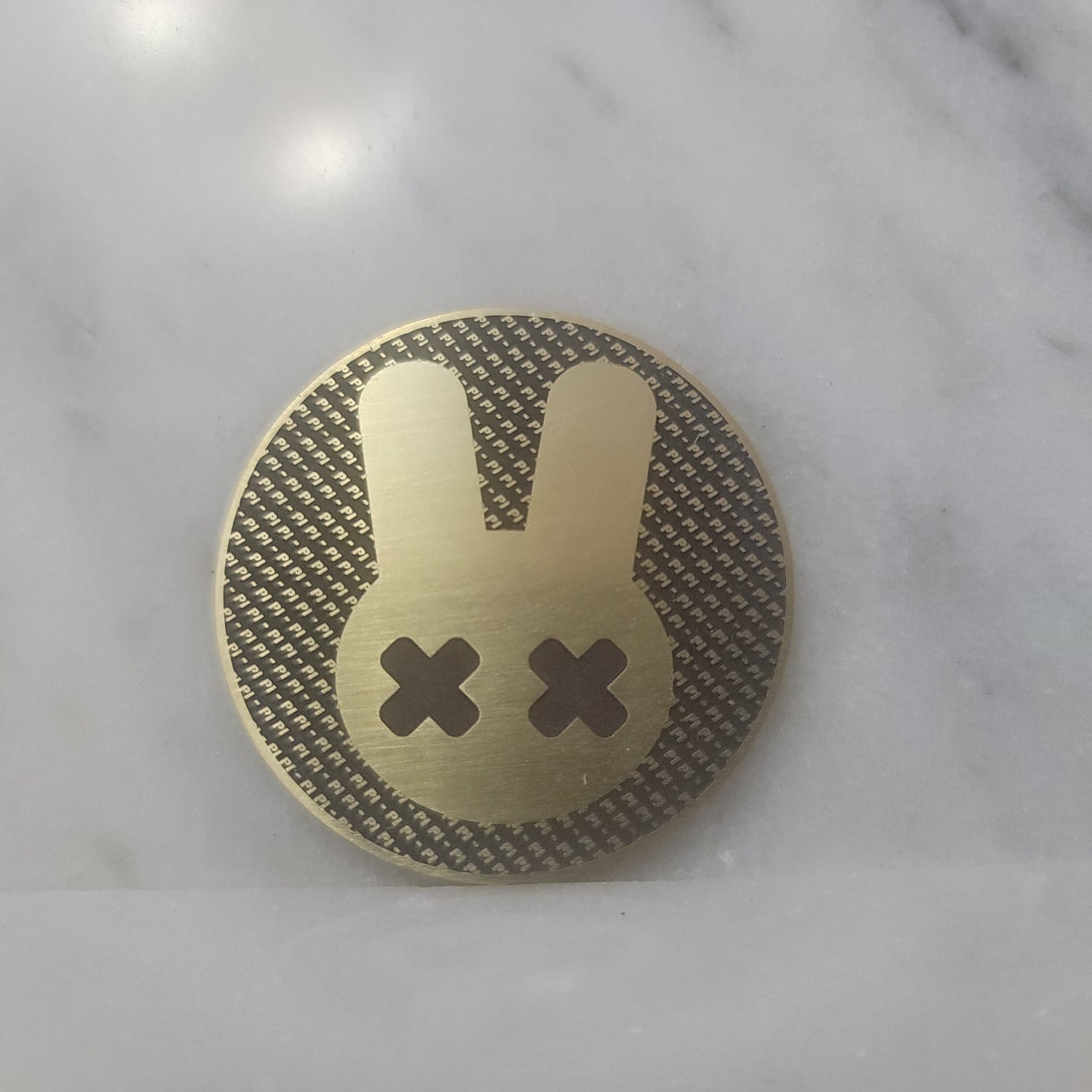 Brass Pi Pi Pipcoin - Simple Pipsqueak on Back